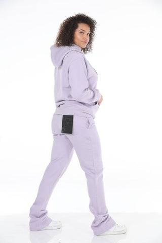 Orchid Stacked Flare Sweatsuit